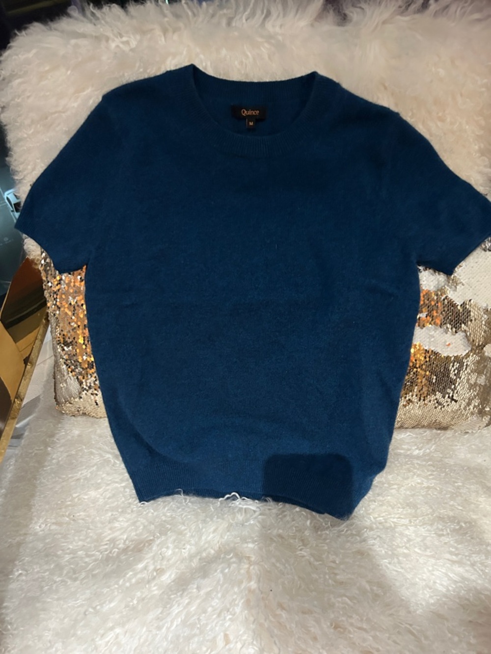 Quince cashmere Crewneck Sweater in Deep Navy